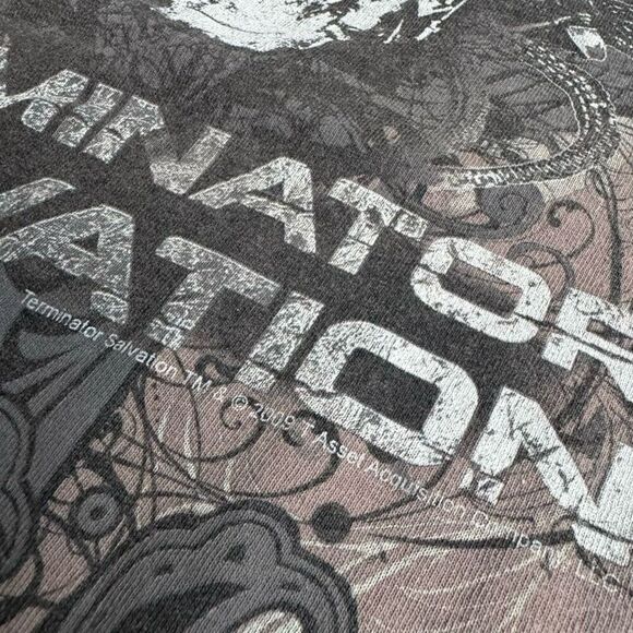 Terminator Salvation Movie Promo Skeleton Skull Y2K Shirt - Picture 2 of 3